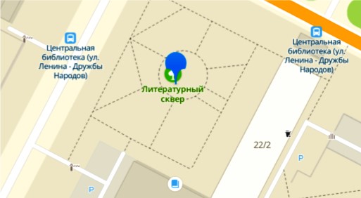 карта Литературный сквер